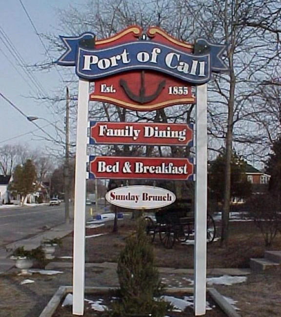 Fully customized carved outdoor sign