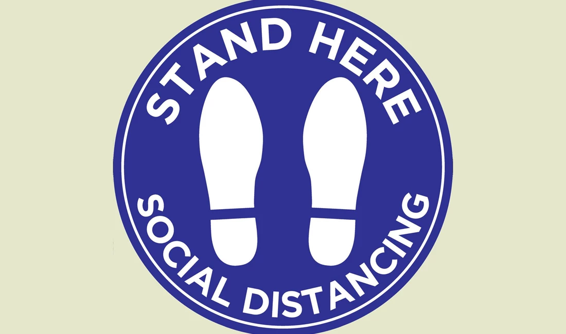 Social Distancing Signs in Santa Rosa