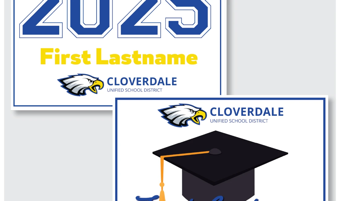 Custom First and Last Name Graduation Signs 