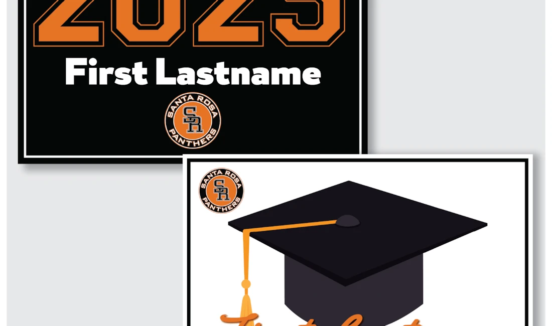 Custom First and Last Graduation Signs 