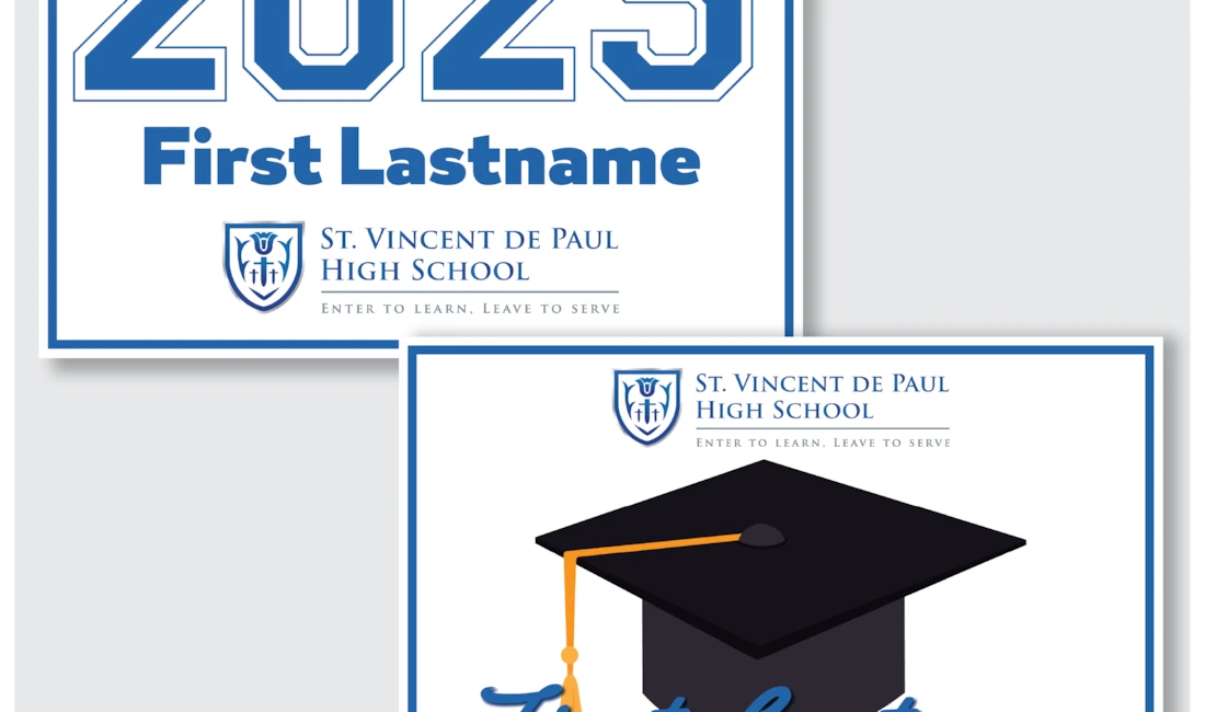 Custom First and Last Name Graduation Signs