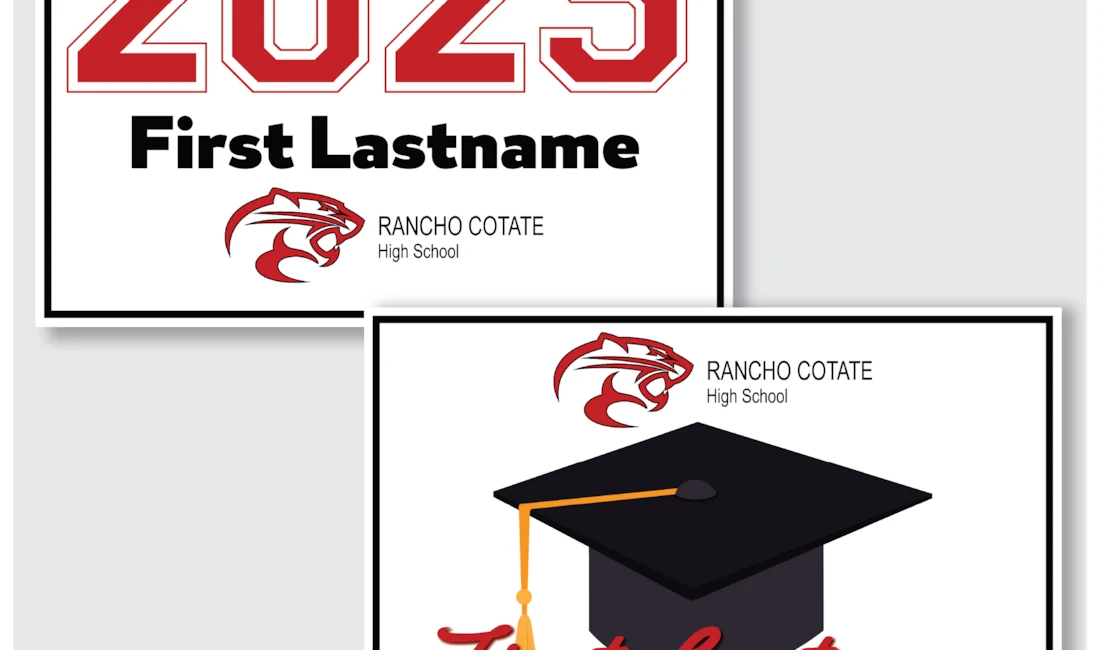 Custom First and Last Name Graduation Signs