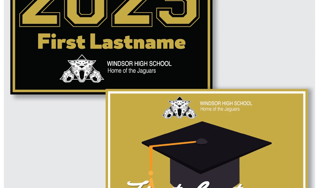 Custom First and Last Name Graduation Signs