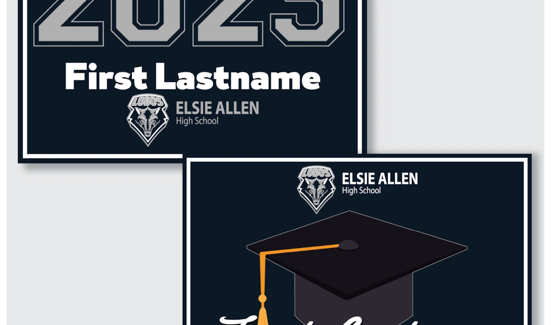 Custom First and Last Name Graduation Signs 