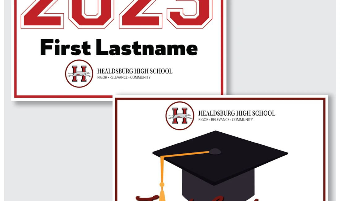Custom First and Last Name Graduation Signs 