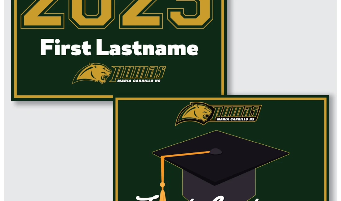 Custom Frist and Last Name Graduation Signs 