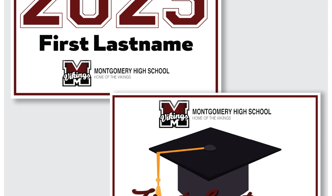 Custom First and Last Name Graduation Signs 