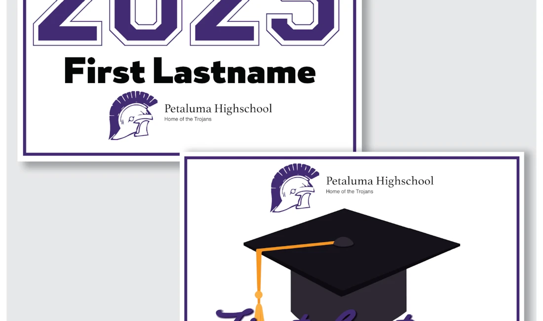 Custom First and Last Name Graduation Signs 