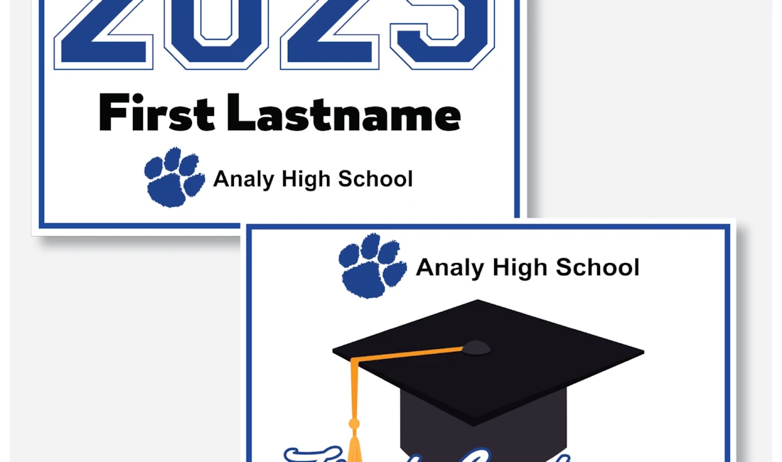 Custom First and Last Name Graduation Signs 
